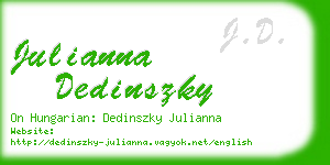 julianna dedinszky business card